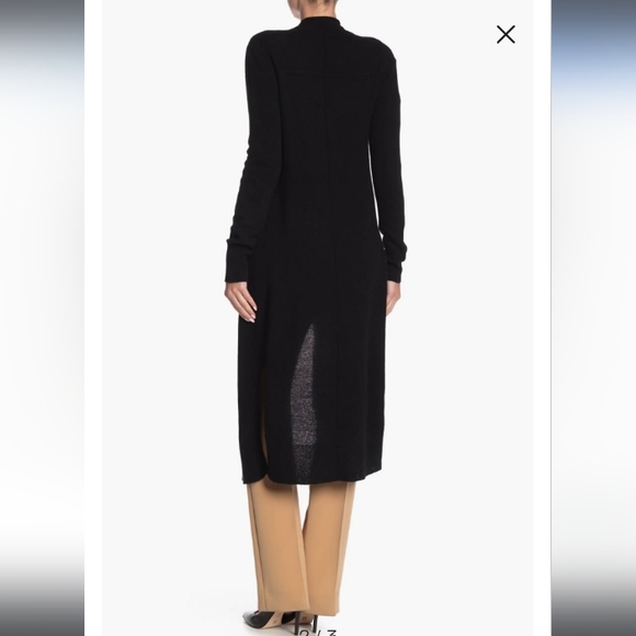 Catherine Malandrino Front Pockets Cashmere Long Open Cardigan Sweater sz S - Picture 10 of 10